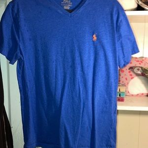 Dark blue polo shirt